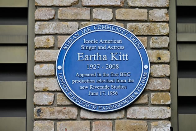 Eartha Kitt's blue plaque 