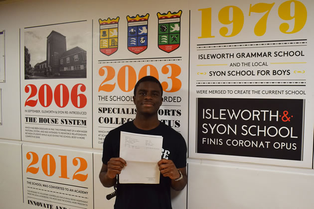 Isleworth & Syon's Deputy Head Boy is going to King's College, London