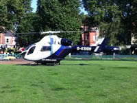 Air ambulance in Fulham