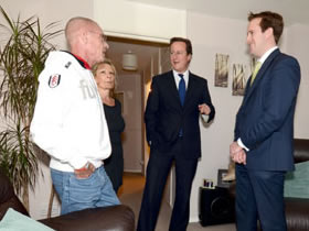 David Cameron visits Fulham