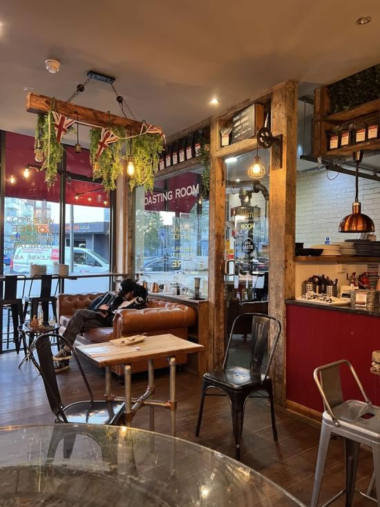 Interior of North End Road’s award-winning roastery Chapter Coffee