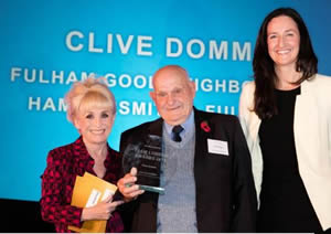 Clive Domm receives award for volunteering in Fulham