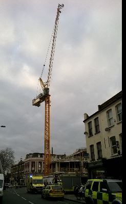 Crane in Parsons Green where man died in cab