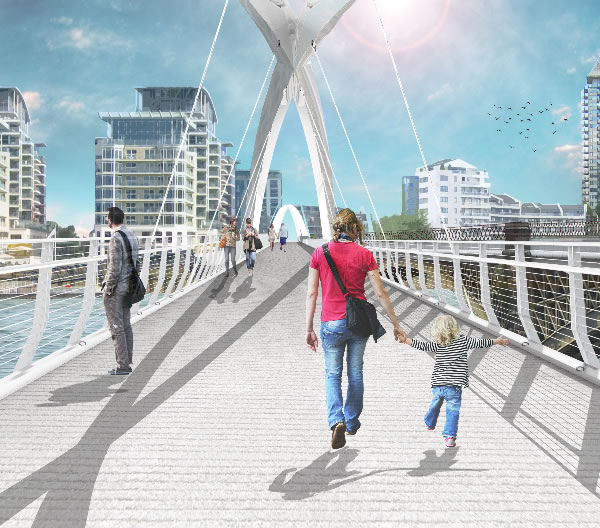 CGI of Cremorne Bridge. Picture: One World Design Architects
