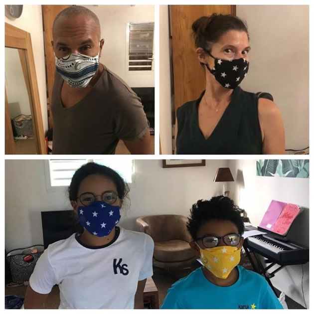 Group of people wearing face masks