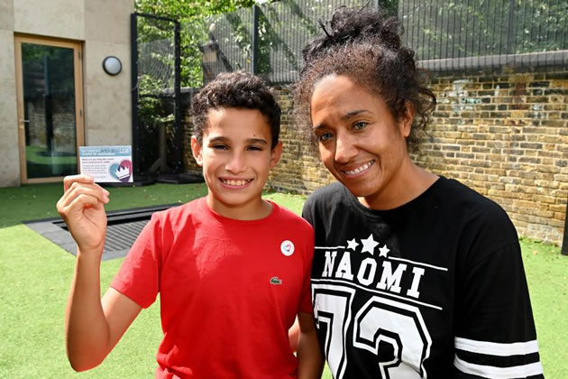 On the left is Felix Field, 12, with his mum Naomi Key-Field