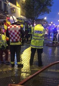 Fire in North End Road in Fulham