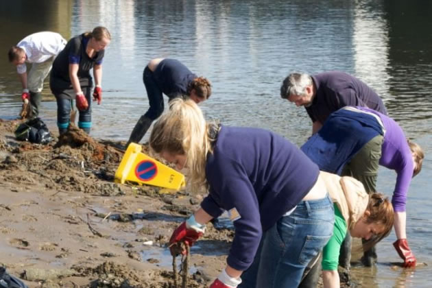 Volunteers during a previous clean up 