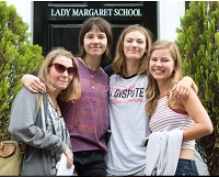 Girls at Lady Margaret School with GCSE results