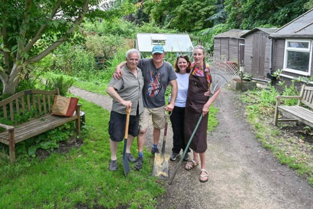 FHS chair Eddie Robinson, show secretary Charles Dowson, members Rose Craston and Nicole Coleman