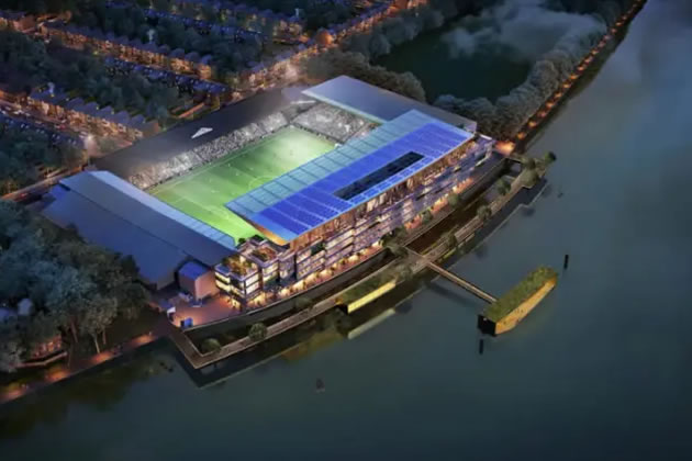 A visualisation of the pier originally published on Fulham FC's web site