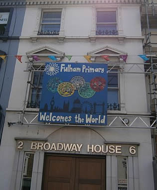 Fulham Primary;s Olympic banner