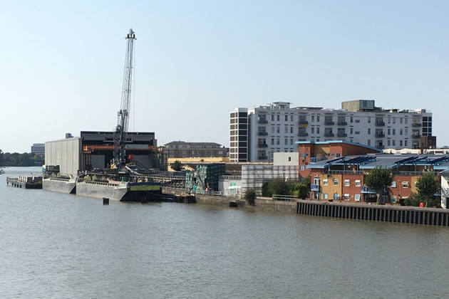 The tideway construction site at Fulham 