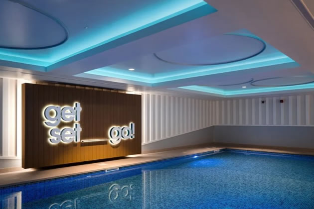 The interior of Get Set Go! 