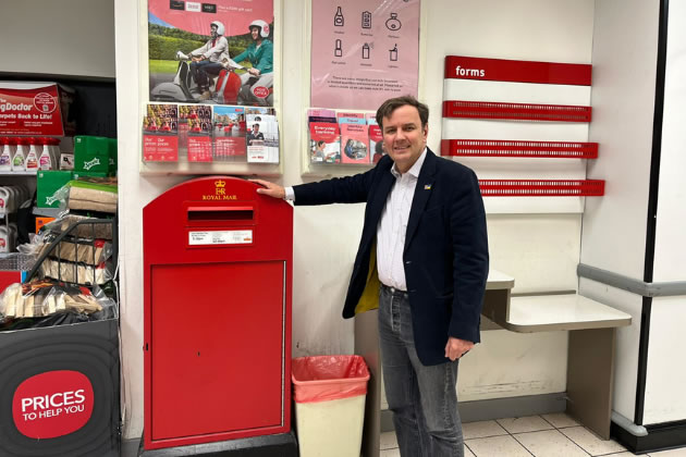 Greg recently visiting the current North End Road Post Office
