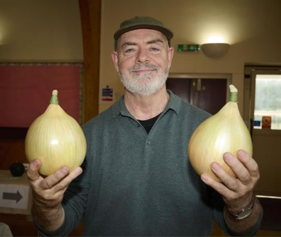 John Rielly shows his onions