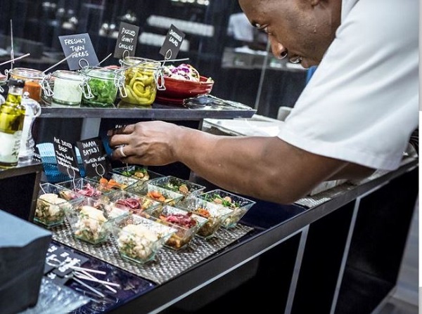 Chef with caterers Levy working at Stamford Bridge