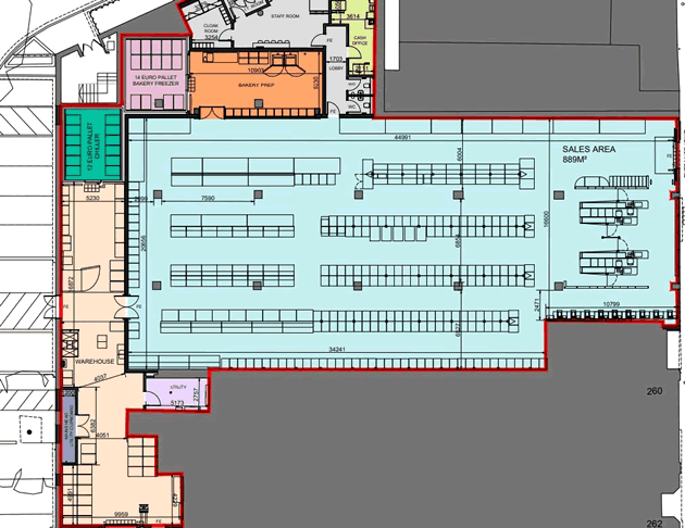 Storeplan for the proposed Lidl on North End Road 
