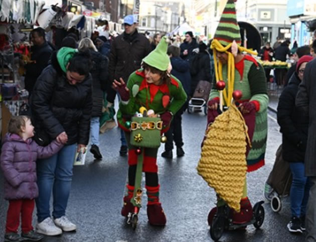 Elves at a previous market on North End Road 