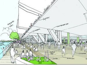 Illustration of proposed walkway at Fulham FC