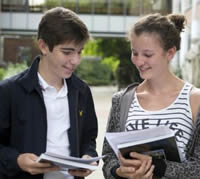 London Oratory students with A Level results 