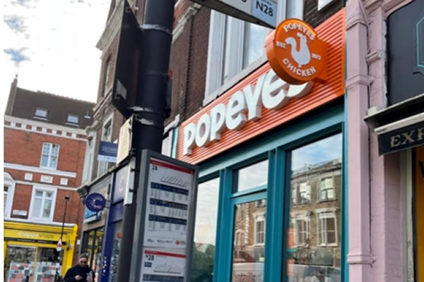 The Popeyes branch on North End Road