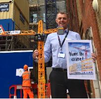 Richard Jackson, winner of Chelsea and Westminster's Name the Crane competition