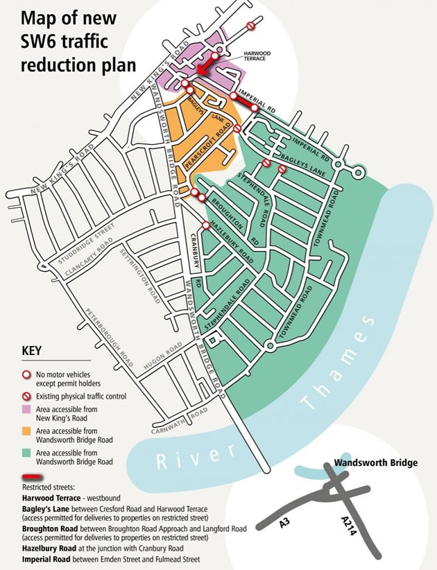 Map of the traffic scheme