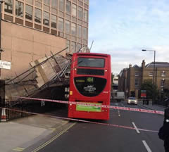 Scaffolding collapse in Fulham