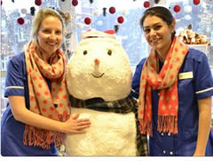 Snowman at Chelsea and Westminster Hospital