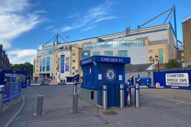 The entrance to Chelsea’s home ground Stamford Bridge