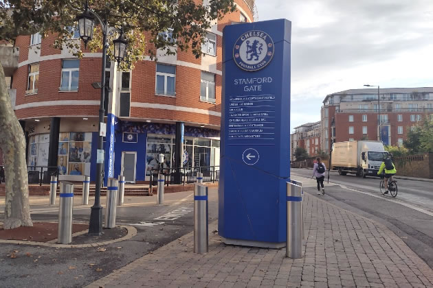 Road will be shut up to entrance to Stamford Bridge 