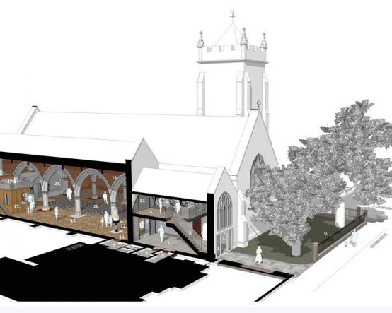 Plans for St Dionis Church in Parsons Green
