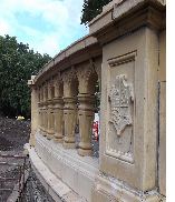 Terracotta walls in Bishops Park