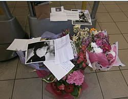 Tributes to Briony McRoberts at Fulham Broadway
