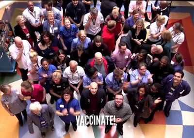 Chelsea and Westminster staff sing about vaccination