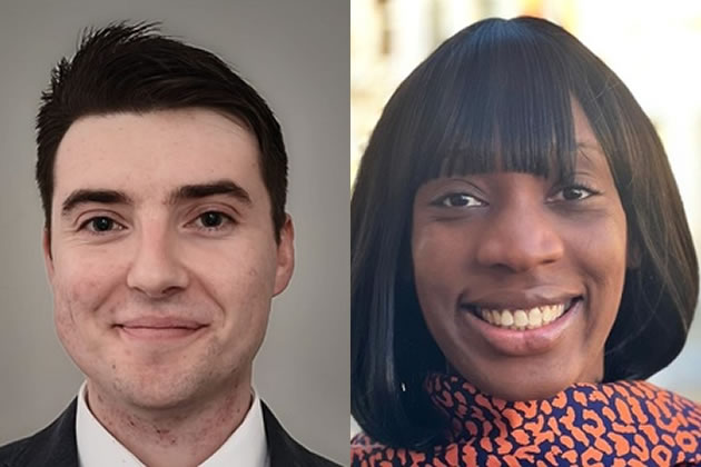 Walham Green councillors. L to R: Sam Kelly (Lab) Genevieve Nwaogbe (Lab) 