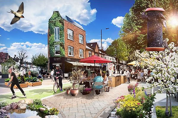 A presentation was given on a greener future for Wandsworth Bridge Road 