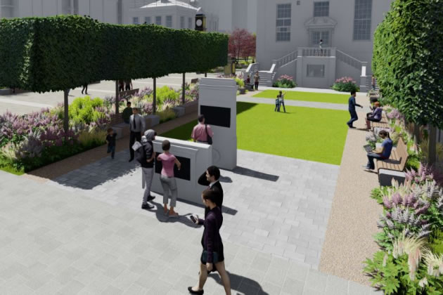 A visualisation of the planned memorial garden 