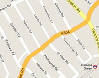 Map of Winchendon Road in Fulham