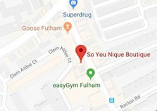 Map showing So You Unique Boutique in Fulham