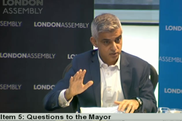 Sadiq Khan at Mayor's Question Time