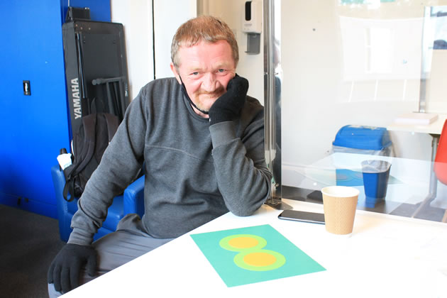 Big Issue seller Dave Martin excited to see his artwork as a t-shirt