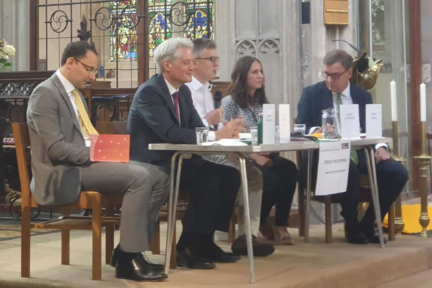Candidates at the Chelsea and Fulham hustings 