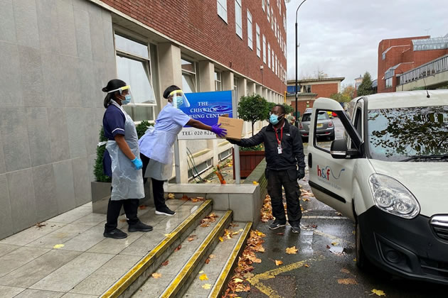 Tests being delivered to the Chiswick Nursing Centre