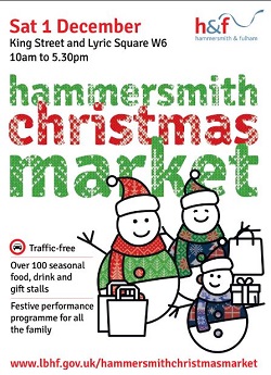 Flier for Hammersmith Christmas Market