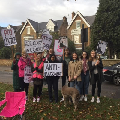 Anti harrassment pro choice demonstration