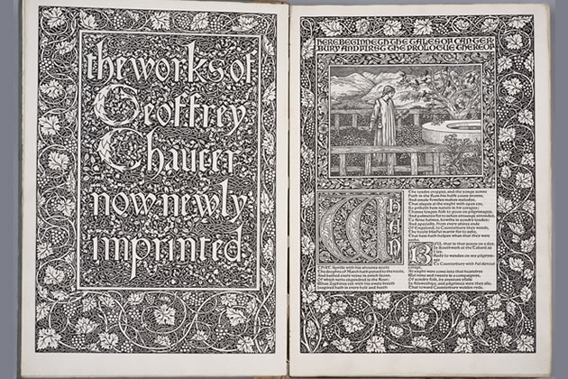 A copy of the Kelmscott Chaucer 