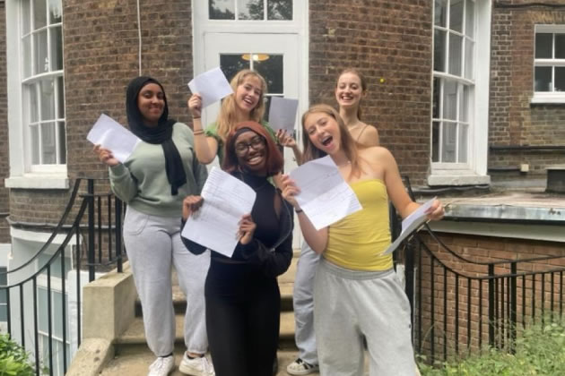 Lady Margaret School students celebrate their results 