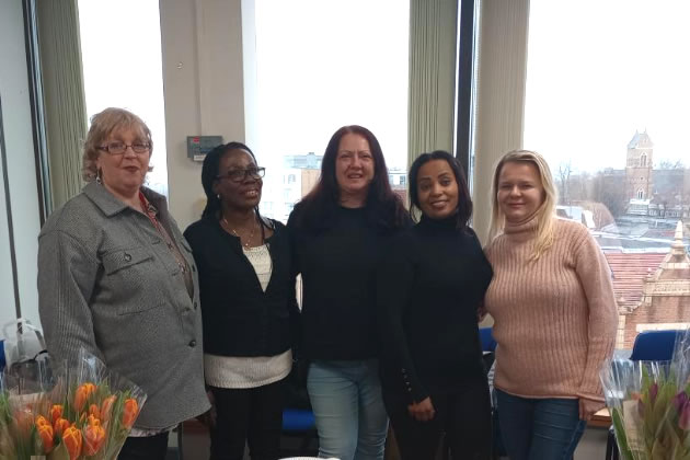 Angela Mooney (far left) with members of the Rivercourt care team